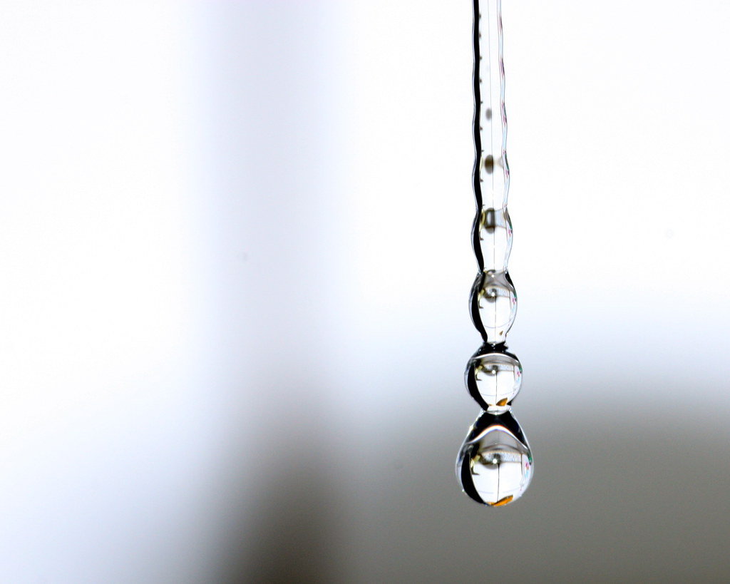 Water from a faucet, water-saving appliances